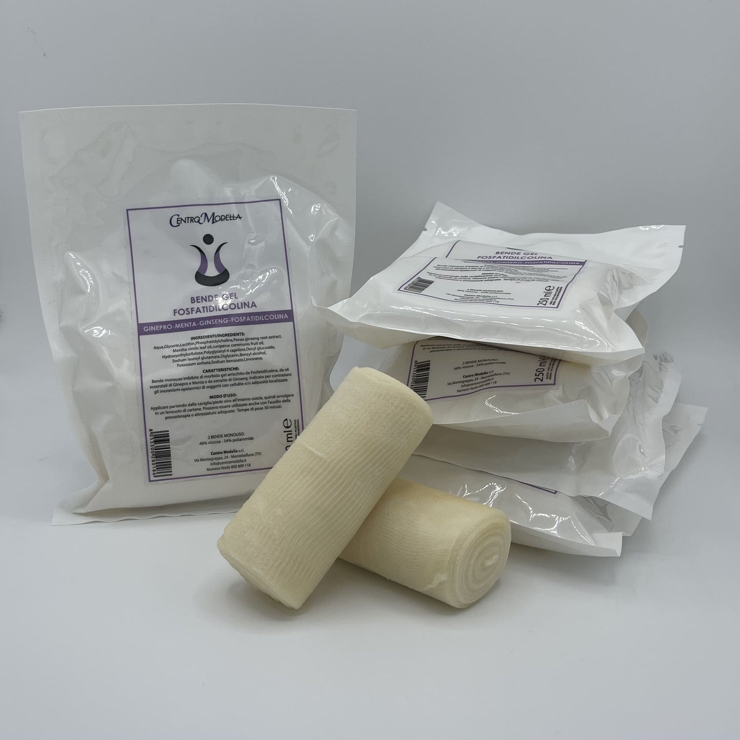 5 BENDAGGI ANTICELLULITE con FOSFATIDILCOLINA + 5 teli di cartene